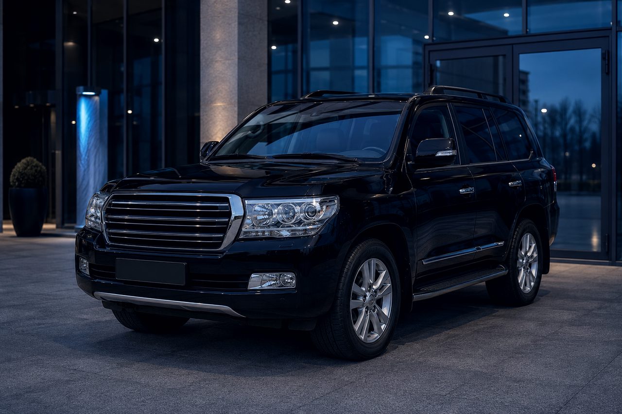 Toyota Land Cruiser 200 — чёрный представительский внедорожник